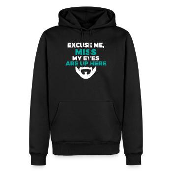 Giftidea Beard Men - Männer Premium Bio Hoodie - Schwarz - Vorne - Nico (187cm)