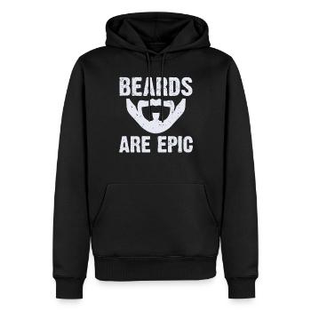 Giftidea Beard Men - Männer Premium Bio Hoodie - Schwarz - Vorne - Nico (187cm)