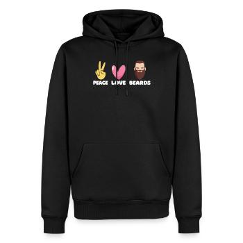 Giftidea Beard Men - Männer Premium Bio Hoodie - Schwarz - Vorne - Nico (187cm)