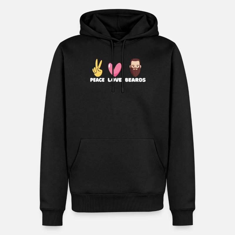 Giftidea Beard Men - Männer Premium Bio Hoodie - Schwarz