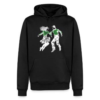 Irischer Tanz Feis Kleeblatt Festival - Männer Premium Bio Hoodie - Schwarz - Vorne - Nico (187cm)
