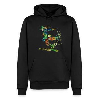 Irischer Tanz Feis Kleeblatt Festival - Männer Premium Bio Hoodie - Schwarz - Vorne - Nico (187cm)