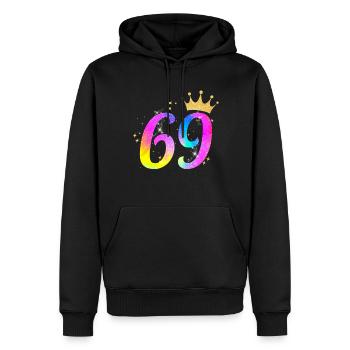 69. Geburtstag Geschenkidee Für 69 Jahre Alt - Männer Premium Bio Hoodie - Schwarz - Vorne - Nico (187cm)