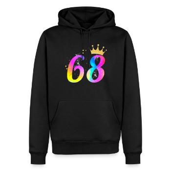 68. Geburtstag Geschenkidee Für 68 Jahre Alt - Männer Premium Bio Hoodie - Schwarz - Vorne - Nico (187cm)