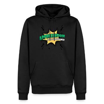Wertschätzung Ist Meine Superkraft Eigenschaft - Männer Premium Bio Hoodie - Schwarz - Vorne - Nico (187cm)