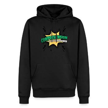 Understanding is my superpower trait - Men’s Premium Organic Hoodie - black - Front - Nico (187cm)