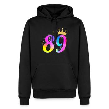 89. Geburtstag Geschenkidee Für 89 Jahre Alt - Männer Premium Bio Hoodie - Schwarz - Vorne - Nico (187cm)