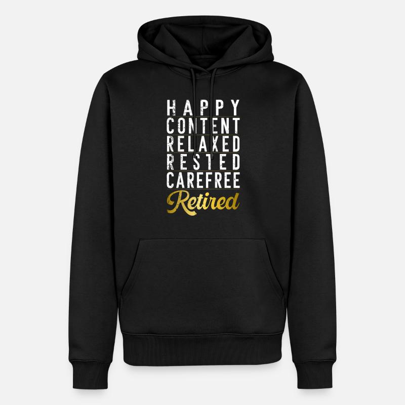 Cadeaux de retraite - Sweat à capuche Premium bio Homme - noir