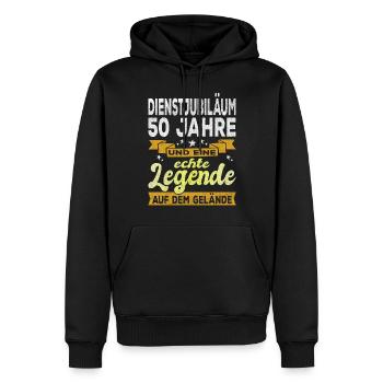50th Anniversary Company Anniversary Gift - Men’s Premium Organic Hoodie - black - Front - Nico (187cm)