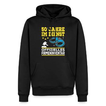 50th Anniversary Company Anniversary Gift - Men’s Premium Organic Hoodie - black - Front - Nico (187cm)