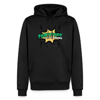 Tapferkeit Ist Meine Superkraft Eigenschaft - Männer Premium Bio Hoodie - Schwarz - Vorne - Nico (187cm)