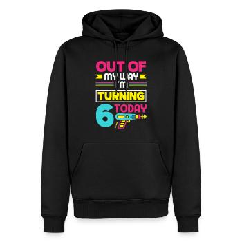 Lasertag-geburtstagsfeier – Lasertag 6 - Männer Premium Bio Hoodie - Schwarz - Vorne - Nico (187cm)