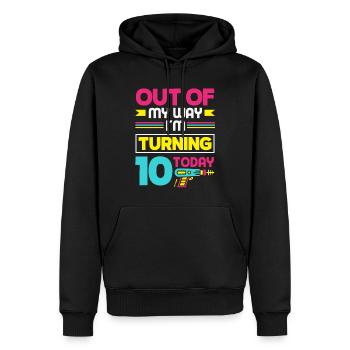 Lasertag-geburtstagsfeier – Lasertag 10 - Männer Premium Bio Hoodie - Schwarz - Vorne - Nico (187cm)