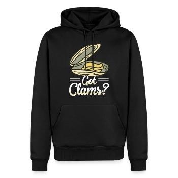 Moules Fruits de mer - Sweat à capuche Premium bio Homme - noir - Devant - Nico (187cm)