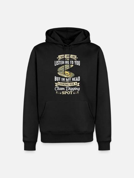 Mussels Seafood - Men’s Premium Organic Hoodie - black