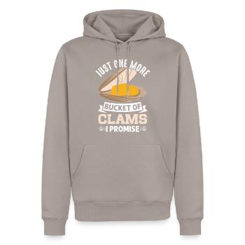 Mussels Seafood - Men’s Premium Organic Hoodie - taupe - Front - Nico (187cm)
