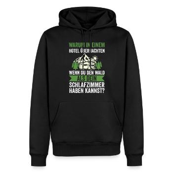 Camper Wohnwagen Wohnmobil Campen Camping - Männer Premium Bio Hoodie - Schwarz - Vorne - Nico (187cm)
