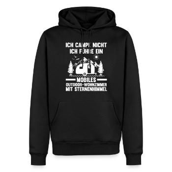 Camper Wohnwagen Wohnmobil Campen Camping - Männer Premium Bio Hoodie - Schwarz - Vorne - Nico (187cm)