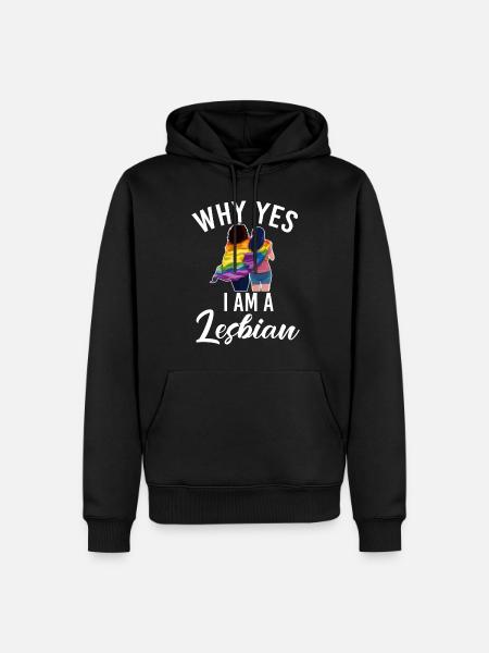 Lesbian Gifts - Men’s Premium Organic Hoodie - black