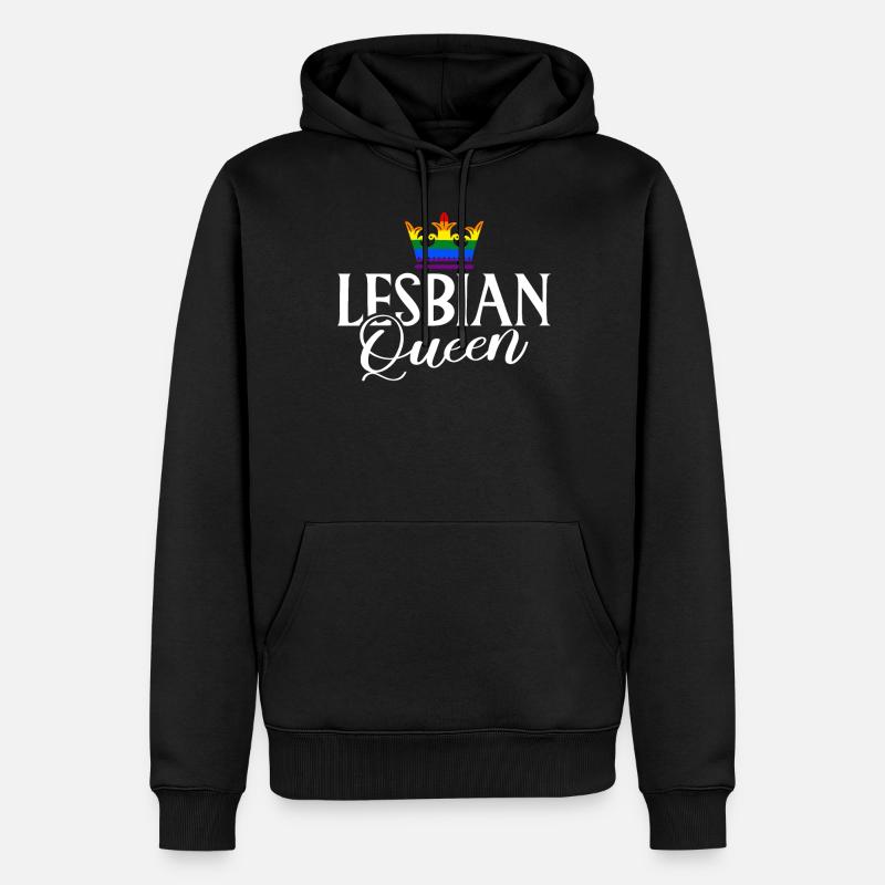 Cadeaux Lesbiens - Sweat à capuche Premium bio Homme - noir