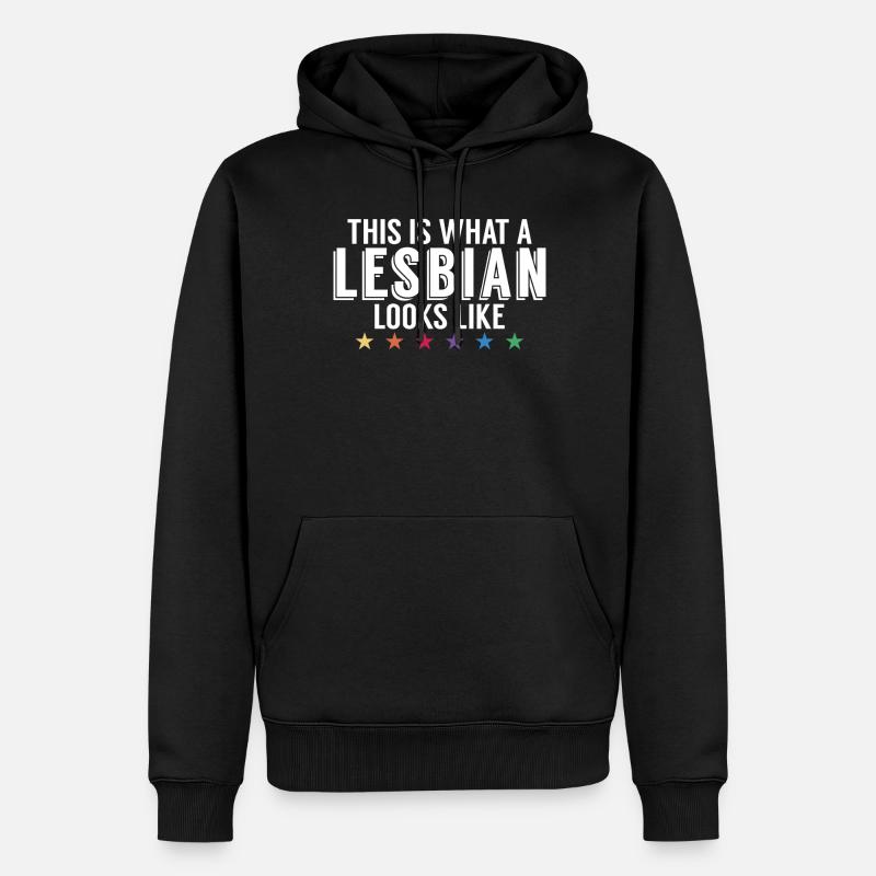 Cadeaux Lesbiens - Sweat à capuche Premium bio Homme - noir