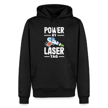 Indoor-laser-tag-party-outfit lasertag - Männer Premium Bio Hoodie - Schwarz - Vorne - Nico (187cm)