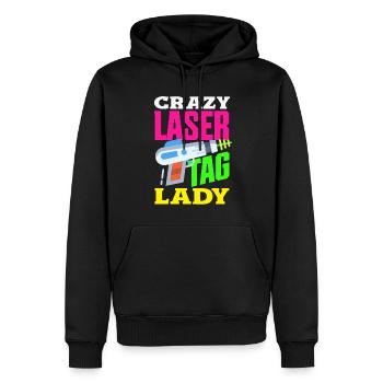 Indoor-laser-tag-party-outfit lasertag - Männer Premium Bio Hoodie - Schwarz - Vorne - Nico (187cm)