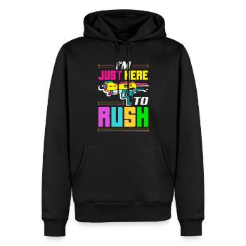 Indoor-laser-tag-party-outfit lasertag - Männer Premium Bio Hoodie - Schwarz - Vorne - Nico (187cm)
