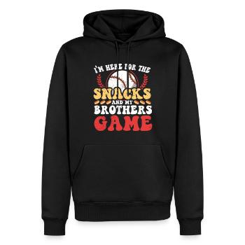 Frère Fan De Baseball Jouant Au Baseball Drôles De Garçons - Sweat à capuche Premium bio Homme - noir - Devant - Nico (187cm)