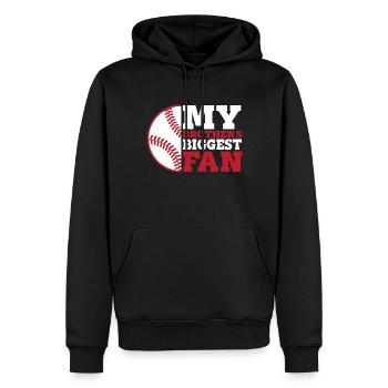 Frère Fan De Baseball Jouant Au Baseball Drôles De Garçons - Sweat à capuche Premium bio Homme - noir - Devant - Nico (187cm)