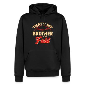 Frère Fan De Baseball Jouant Au Baseball Drôles De Garçons - Sweat à capuche Premium bio Homme - noir - Devant - Nico (187cm)