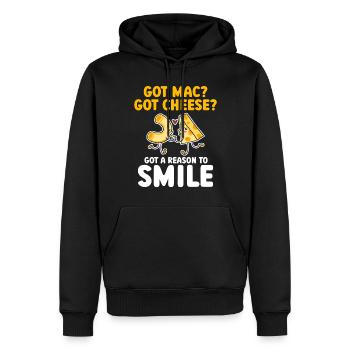 Mac & Cheese Macaroni Macaronie Cheesy - Männer Premium Bio Hoodie - Schwarz - Vorne - Nico (187cm)