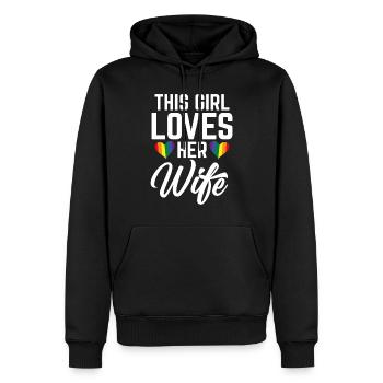 Lesbian Gifts - Männer Premium Bio Hoodie - Schwarz - Vorne - Nico (187cm)