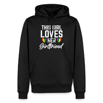 Lesbian Gifts - Männer Premium Bio Hoodie - Schwarz - Vorne - Nico (187cm)