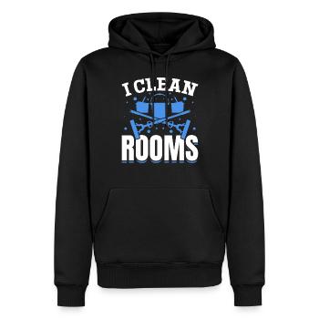 I Clean Rooms - Housekeeper House Cleaner House Cl - Männer Premium Bio Hoodie - Schwarz - Vorne - Nico (187cm)