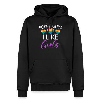 Lesbian Gifts - Männer Premium Bio Hoodie - Schwarz - Vorne - Nico (187cm)
