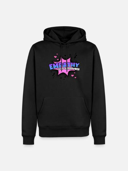 Empathy is my superpower - Men’s Premium Organic Hoodie - black