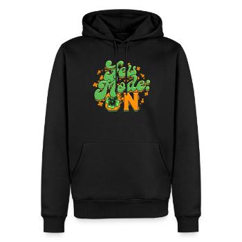 Danse irlandaise Danse irlandaise Mode Feis activé - Sweat à capuche Premium bio Homme - noir - Devant - Nico (187cm)