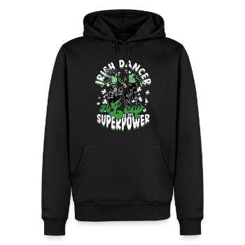 Irish Dancer My Leap Is My Superpower - Men’s Premium Organic Hoodie - black - Front - Nico (187cm)