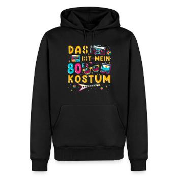 Das ist mein 80er Kostüm - Männer Premium Bio Hoodie - Schwarz - Vorne - Nico (187cm)
