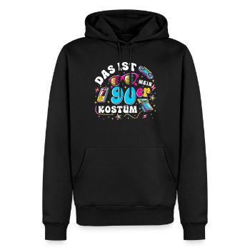 C’est mon costume des années 90 - Sweat à capuche Premium bio Homme - noir - Devant - Nico (187cm)