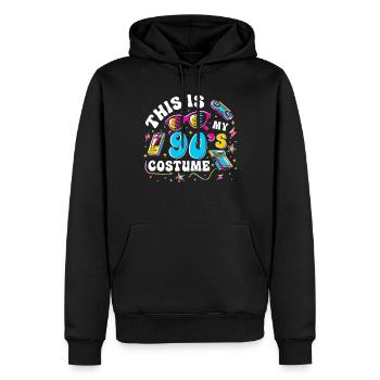 This Is My 90s Costume - Männer Premium Bio Hoodie - Schwarz - Vorne - Nico (187cm)