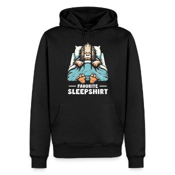 Bigfoot Favorite Sleepshirt - Männer Premium Bio Hoodie - Schwarz - Vorne - Nico (187cm)