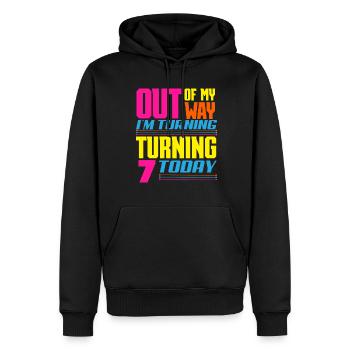 Lasertag-geburtstagsfeier – Lasertag 7 - Männer Premium Bio Hoodie - Schwarz - Vorne - Nico (187cm)
