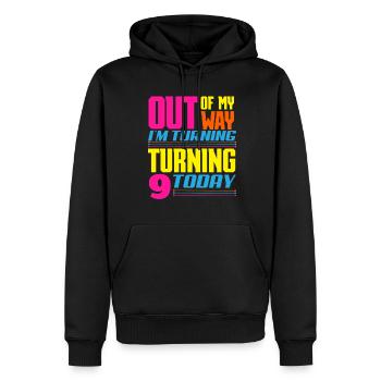 Lasertag-geburtstagsfeier – Lasertag 9 - Männer Premium Bio Hoodie - Schwarz - Vorne - Nico (187cm)