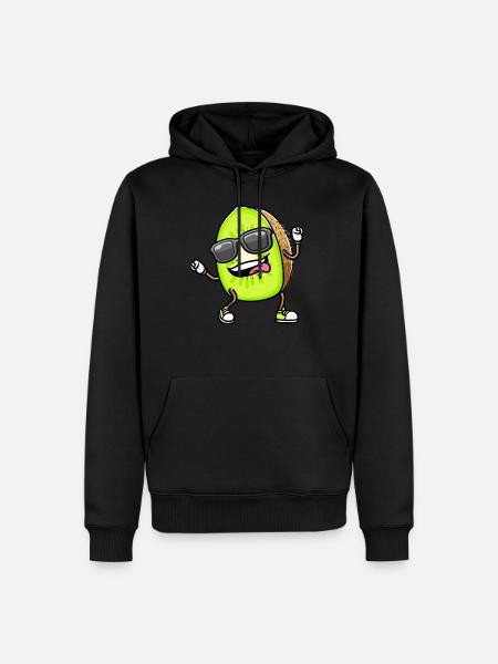 Dancing Kiwi with sunglasses - Men’s Premium Organic Hoodie - black