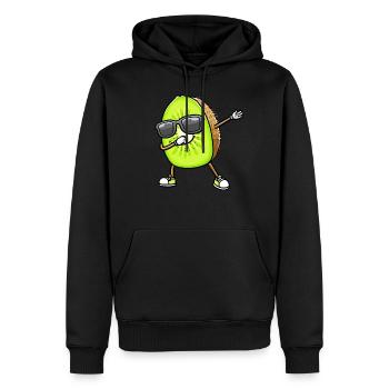 Kiwi dansant avec des lunettes de soleil - Sweat à capuche Premium bio Homme - noir - Devant - Nico (187cm)