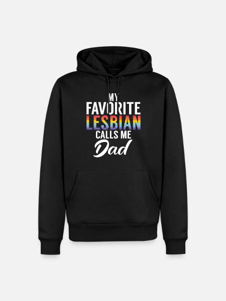 Lesbian Gifts - Men’s Premium Organic Hoodie - black