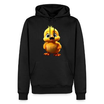 Canard Mignon Bébé Canard Poussin Canetons Canetons - Sweat à capuche Premium bio Homme - noir - Devant - Nico (187cm)