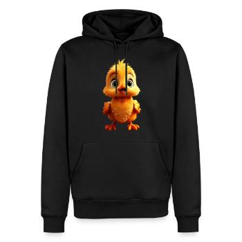 Canard mignon bébé canard poussin canetons canetons canards - Sweat à capuche Premium bio Homme - noir - Devant - Nico (187cm)